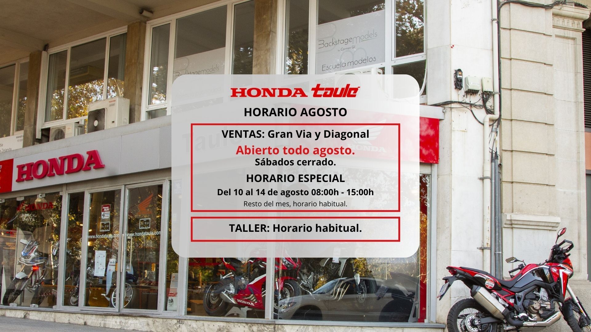 Horario Vacaciones 2026